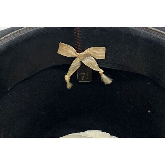 Vintage‎ 1950s John B. Stetson Royal De Luxe Black Fedora Hat  Size 7-1/4 - Picture 8 of 8